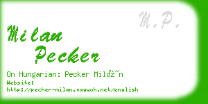 milan pecker business card